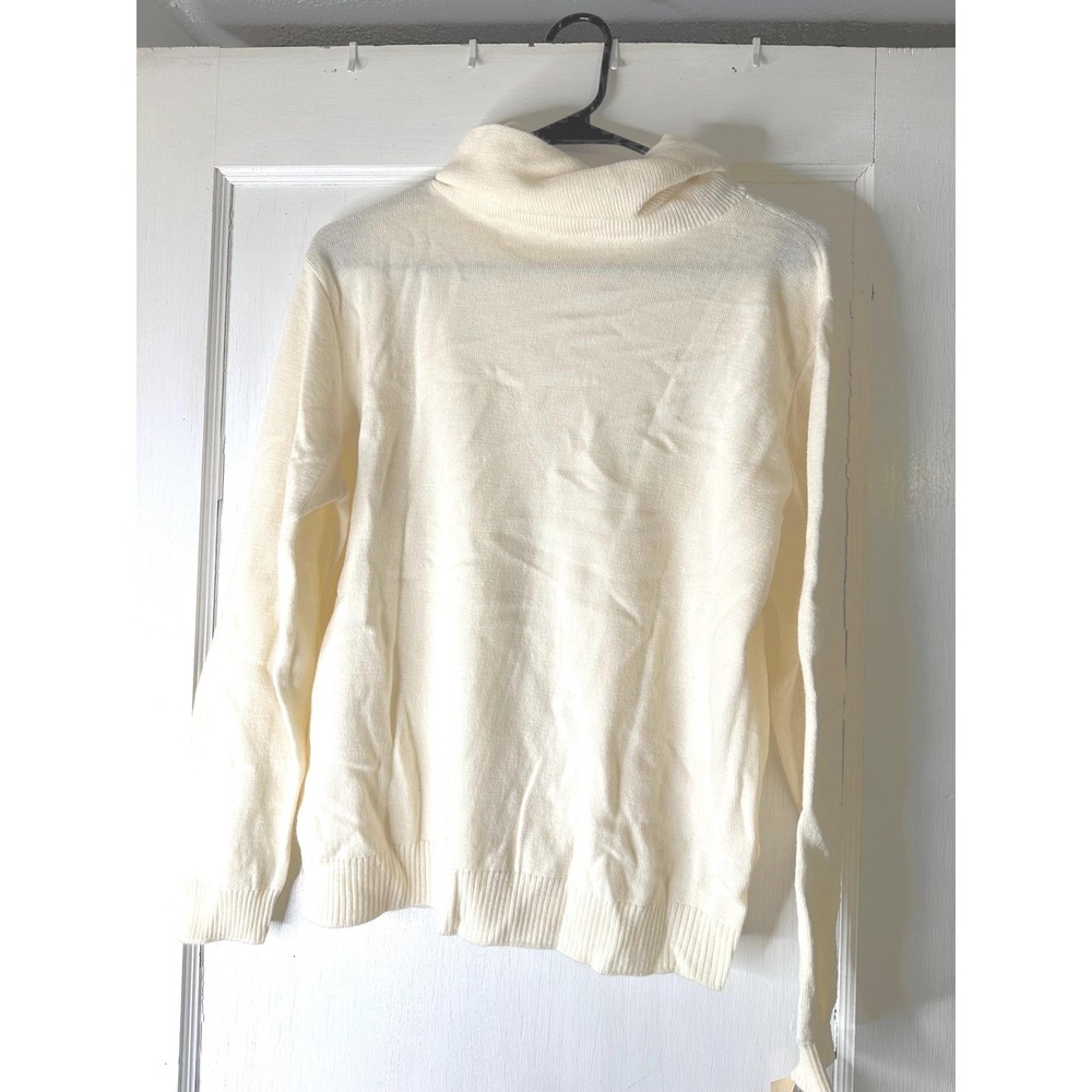 Vintage Pendleton Wool Ivory Turtleneck Sweater Womens Medium NWT